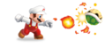Fire Mario throwing fireballs