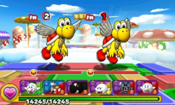 Screenshot of World 6-3, from Puzzle & Dragons: Super Mario Bros. Edition.