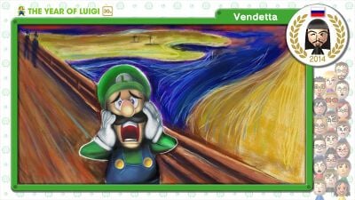 The Year of Luigi art submission created by Miiverse user Vendetta and selected by Nintendo