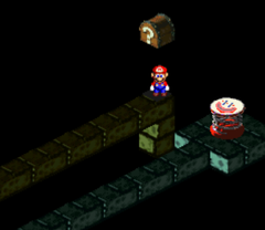 First Treasure in Pipe Vault of Super Mario RPG: Legend of the Seven Stars.