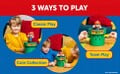 Promotional image showing the three ways the game can be played