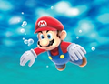 Mario swimming