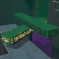 Squared screenshot of rotating platforms from Super Mario Odyssey.