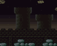Bowser's Castle walls in Super Mario World 2: Yoshi's Island