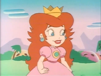 Princess Toadstool as she appears in the Super Mario World animated series