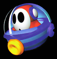 Ha! The first non-blue Shy Guy to survive under water! ...Is that a leak?