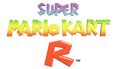 Early logo for Mario Kart 64, originally titled Super Mario Kart R