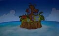 Dr. Crygor's Lab covered by dark clouds