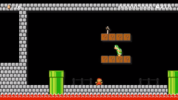 A screenshot from Super Mario Maker.