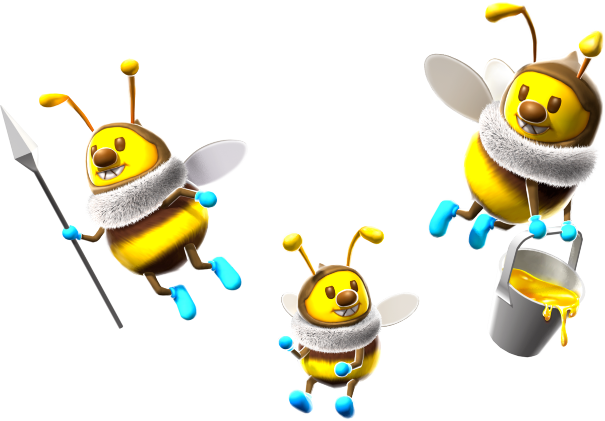 Artwork of Bees from Super Mario Galaxy.