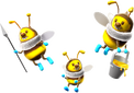 Artwork of Bees from Super Mario Galaxy