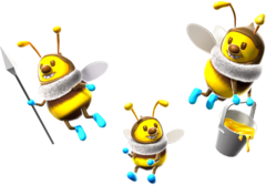 Artwork of Bees from Super Mario Galaxy