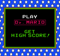 The screen giving players instructions for the Dr. Mario part of the game