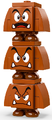 The three Goomba figures stacked in a Goomba Tower