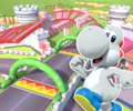 The course icon of the R/T variant with White Yoshi