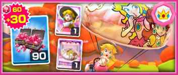 The Team Peach (Vacation) Pack from the Peach vs. Daisy Tour in Mario Kart Tour