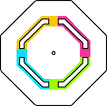 The course map for N64 Skyscraper from Mario Kart Wii.