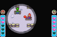 The Duel mini-game, Tank-Down from Mario Party Advance