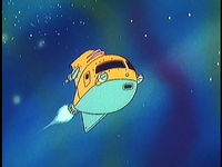 Mario's rocketship from "Stars in Their Eyes", an episode of The Super Mario Bros. Super Show!