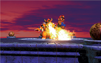 Mario and Bowser Fire Artwork (alt 3) - Super Mario 64.png