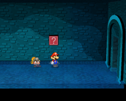 Last ? Block in Petal Meadows of Paper Mario: The Thousand-Year Door.