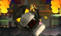 The Bowser's Sky Castle portion of Paper Mario in Super Smash Bros. for Nintendo 3DS.