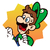 Sticker of Luigi from Mario Party Superstars