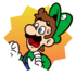 Sticker of Luigi from Mario Party Superstars