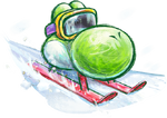 Bobsled Yoshi from Yoshi's New Island