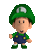 One of Baby Luigi's award animations from Mario Kart Wii