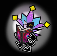 Dimentio reading Dark Prognosticus.png