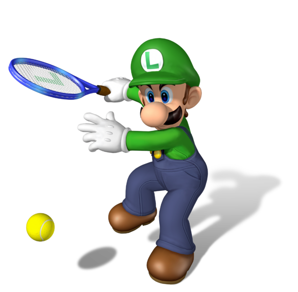 File:Luigi Artwork - Mario Power Tennis.png