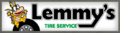 A Lemmy's Tire Service trackside banner from Mario Kart 8