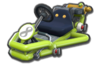 Thumbnail of light green Mii's and Isabelle's Pipe Frame (with 8 icon), in Mario Kart 8.