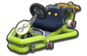 Thumbnail of light green Mii's and Isabelle's Pipe Frame (with 8 icon), in Mario Kart 8.