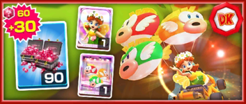 The Team Donkey Kong Daisy (Fairy) Pack from the Bowser vs. DK Tour in Mario Kart Tour