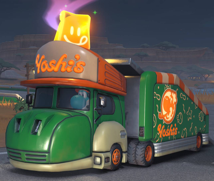 File:MKWorld Yoshi's Truck.png