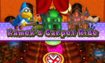 The title card for the Kamek's Carpet Ride board in Mario Party: Island Tour.