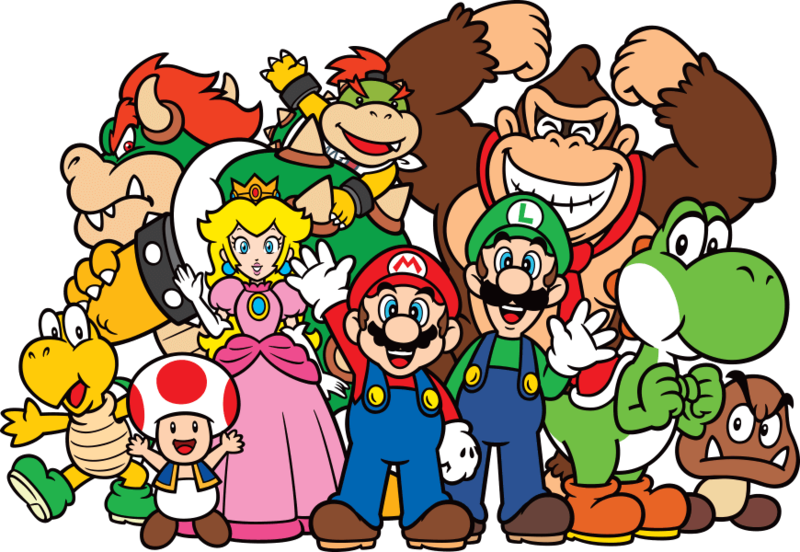 File:Mario Main Group Picture Unshaded.png