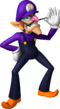 Artwork of Waluigi for Mario Party: Island Tour (reused for Mario & Sonic at the Rio 2016 Olympic Games)
