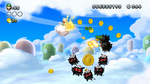 Screenshot of Cloudy Capers in New Super Luigi U.