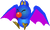 Rendered model of the Swoop enemy in New Super Mario Bros., as it would appearing in flight.