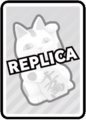 An unpainted replica Cat-o-Luck card