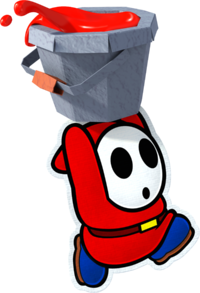A Shy Guy from Paper Mario: Color Splash.