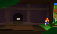 The peephole left open when Mario is too far away