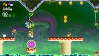 The first 10-flower coin in the level Taily's Toxic Pond in Super Mario Bros. Wonder