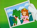 Princess Peach's postcard from Dinosaur Land.