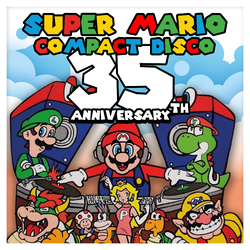 Album art of Super Mario Compact Disco – 35th Anniversary Edition