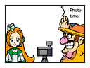 Slideshow comic panel in WarioWare: Snapped!