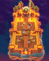 The overworld map of World Castle in Super Mario 3D World.